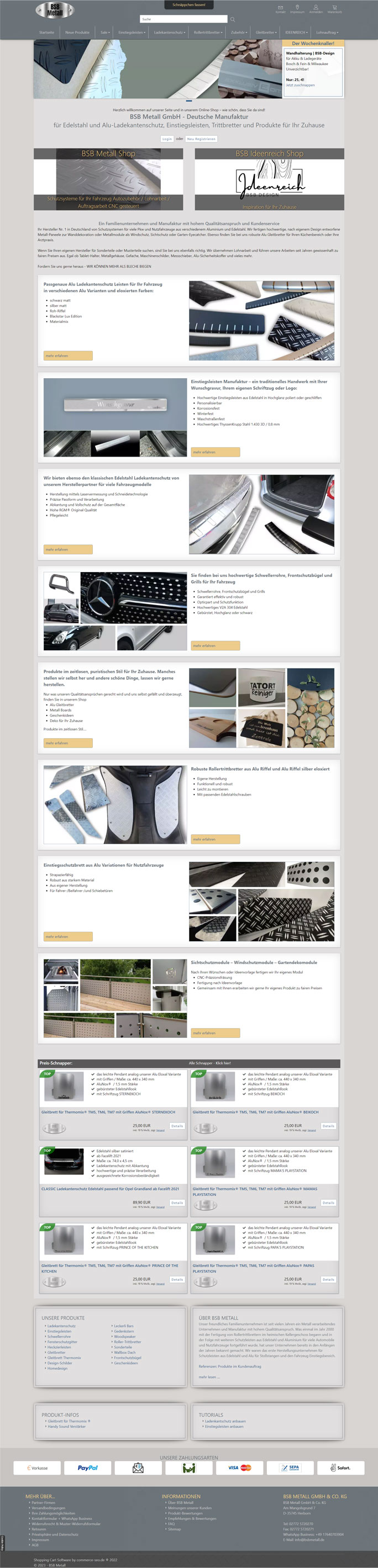 Referenzbild Online Shop