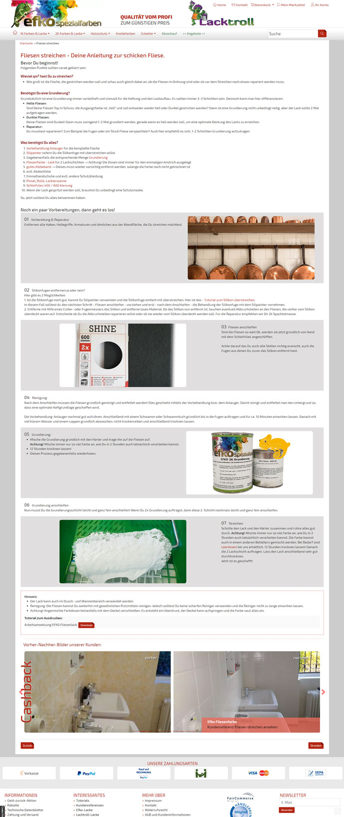 Referenzbild Online Shop