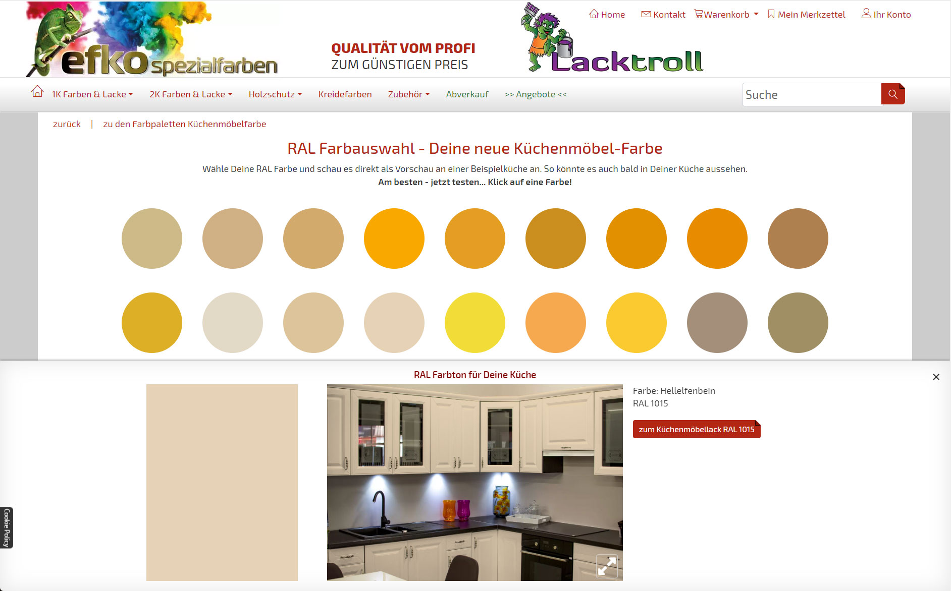 Referenzbild Online Shop