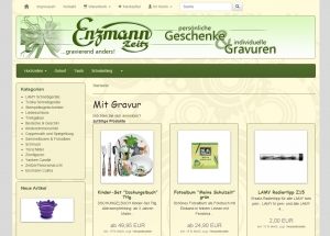 Online-Shop Startseite