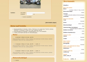 V8Trike Konfigurator