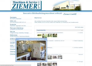 Contentseite mit Mousover-Effekten